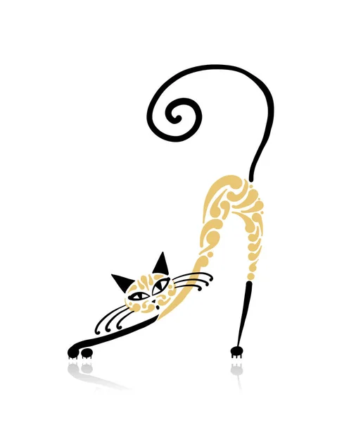 Siamská kočka designu. Vektorové ilustrace — Stockový vektor