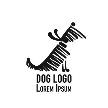 Komik köpek, tasarımınız için kroki