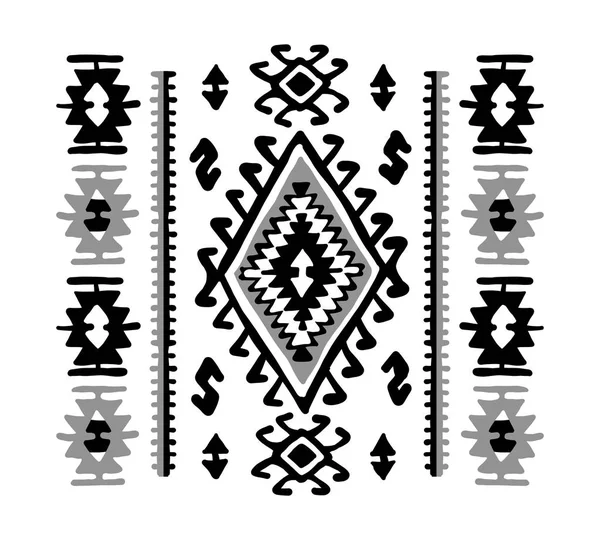 东方马赛克地毯与传统的民间几何 ornamen。无缝模式 — 图库矢量图片