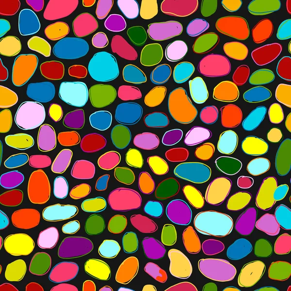 Pebble kleurrijke achtergrond, naadloze patroon voor uw ontwerp — Stockvector
