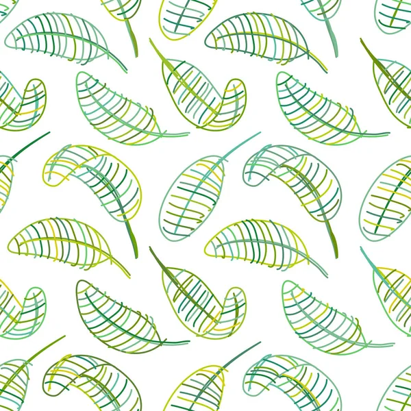 Зелене листя, безшовний візерунок для вашого дизайну — стоковий вектор