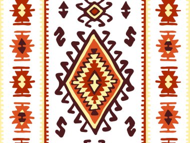 Oryantal mozaik halı ile geleneksel halk geometrik ornamen. Seamless modeli