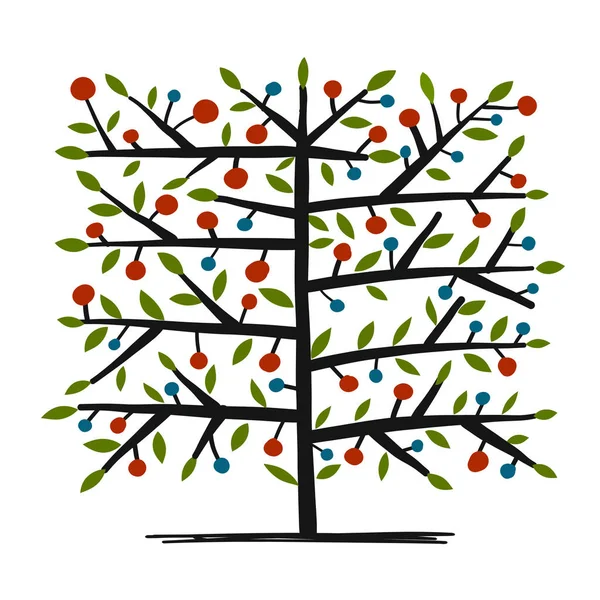 Arbre d'art pour votre design — Image vectorielle