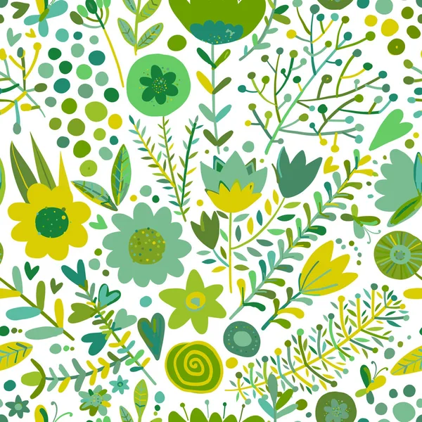 Floral seamless pattern, sketch for your design — Stock Vector