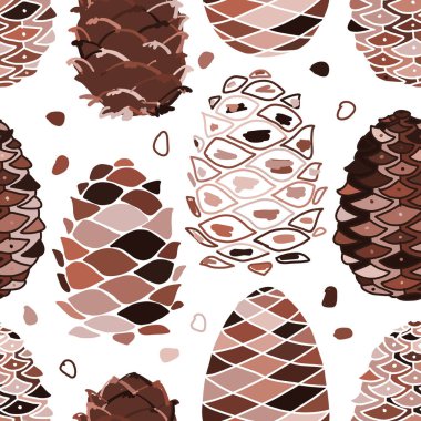 Sedir kozalakları, tasarımınız için seamless modeli