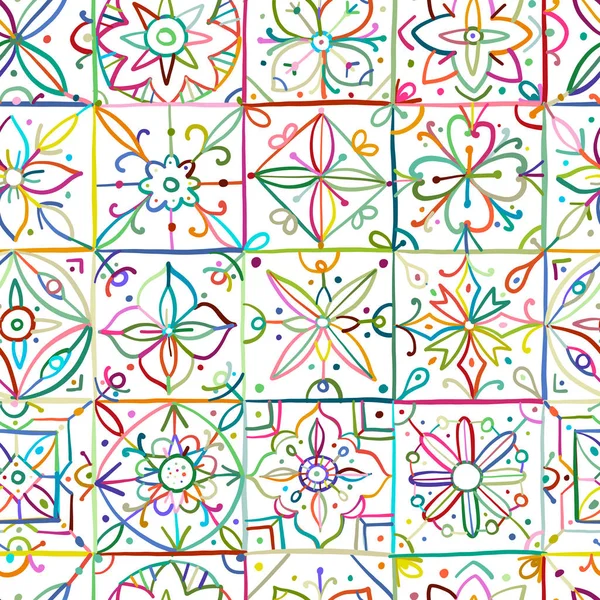 Abstrakt geometriskt sömlöst mönster för din design — Stock vektor