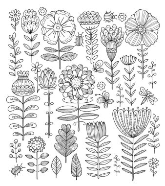 Çiçek çayır, tasarımınız için kroki