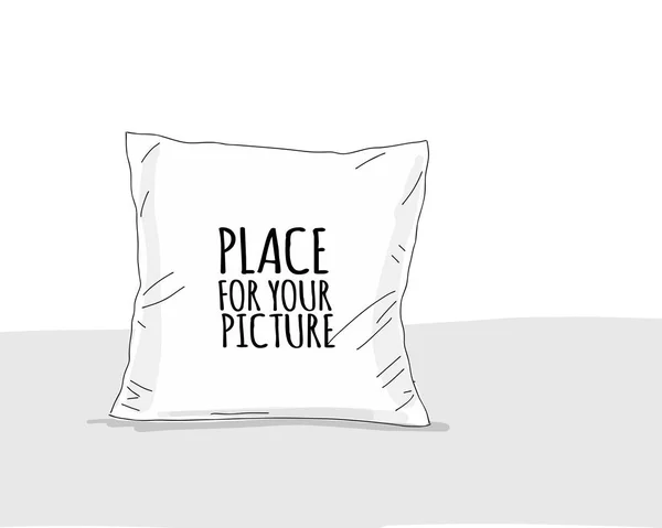 Pillow mockup com lugar para o seu projeto — Vetor de Stock