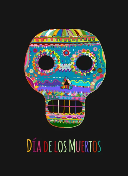 Dia dos mortos. Crânio de açúcar mexicano para o seu design — Vetor de Stock