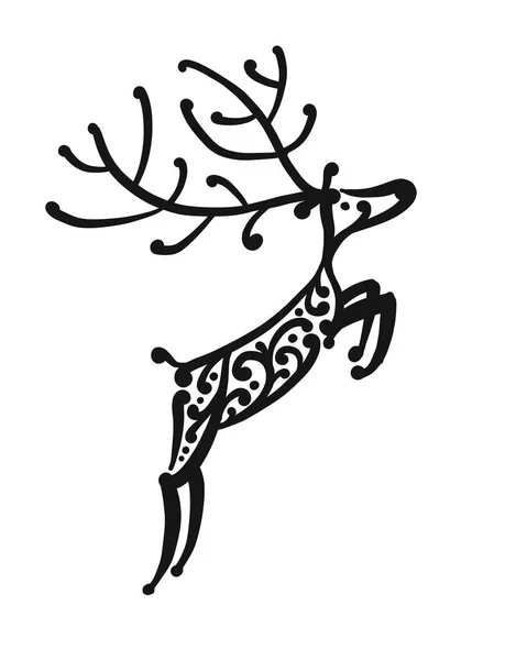 华丽的鹿, 草图为您的设计 — 图库矢量图片