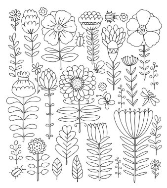 Çiçek çayır, tasarımınız için kroki