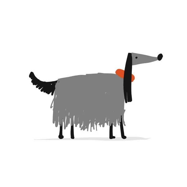 Greyhound cão, esboço para o seu projeto — Vetor de Stock