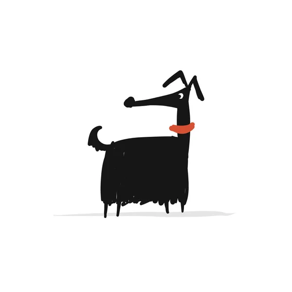 Perro galgo, boceto para tu diseño — Vector de stock