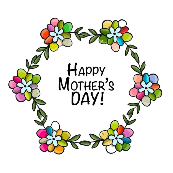 Feliz día de las madres. Diseño de tarjeta de felicitación — Vector de stock