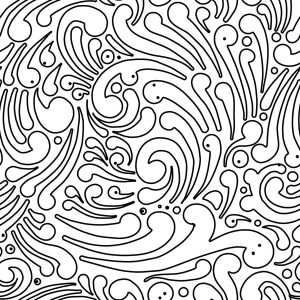 Abstracto remolino patrón sin costuras para su diseño — Vector de stock