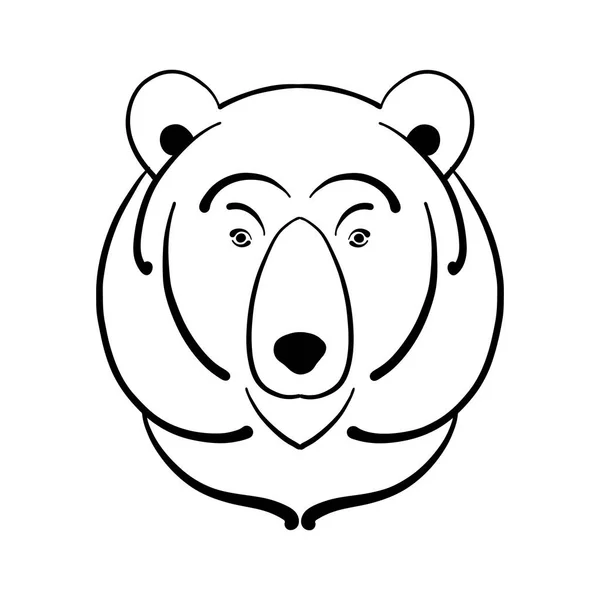 Face Ours Esquisse Pour Ton Dessin Illustration Vectorielle — Image vectorielle