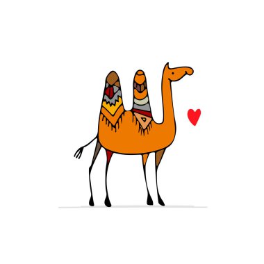 Tasarımınız için deve, kroki