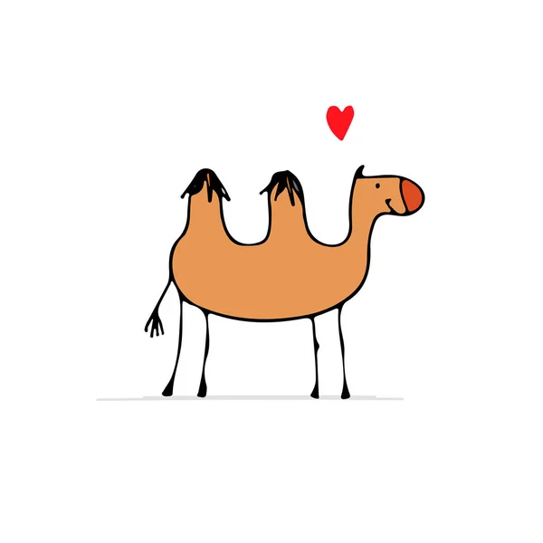 Camel, boceto para tu diseño — Archivo Imágenes Vectoriales