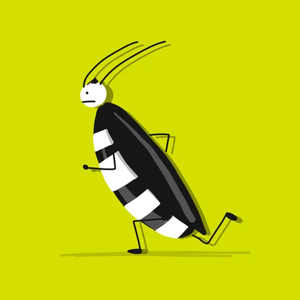 Zabawny beetle dla projektu — Wektor stockowy