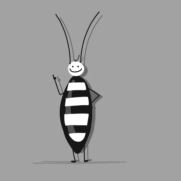 Lustiger Käfer für Ihr Design — Stockvektor