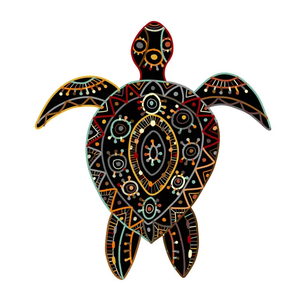 Tortue ornée pour votre design — Image vectorielle