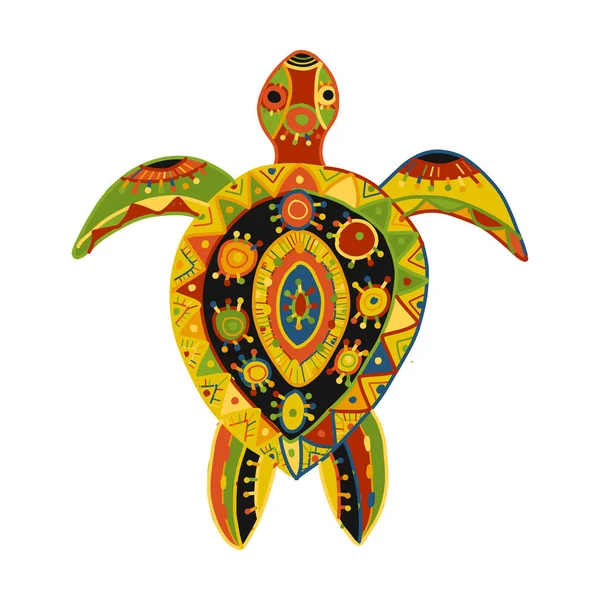 Tortue ornée pour votre design — Image vectorielle