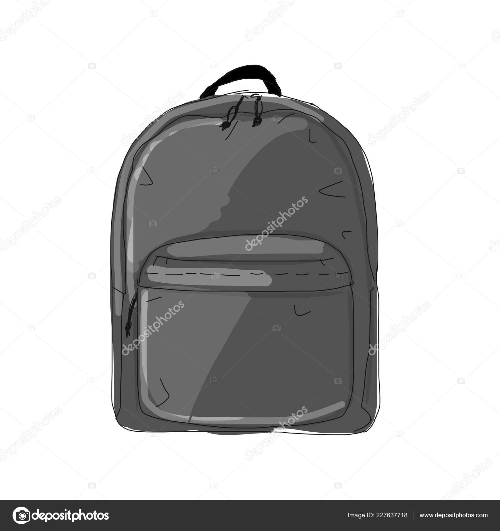 Download Backpack Mockup Sketch For Your Design Vector Image By C Kudryashka Vector Stock 227637718