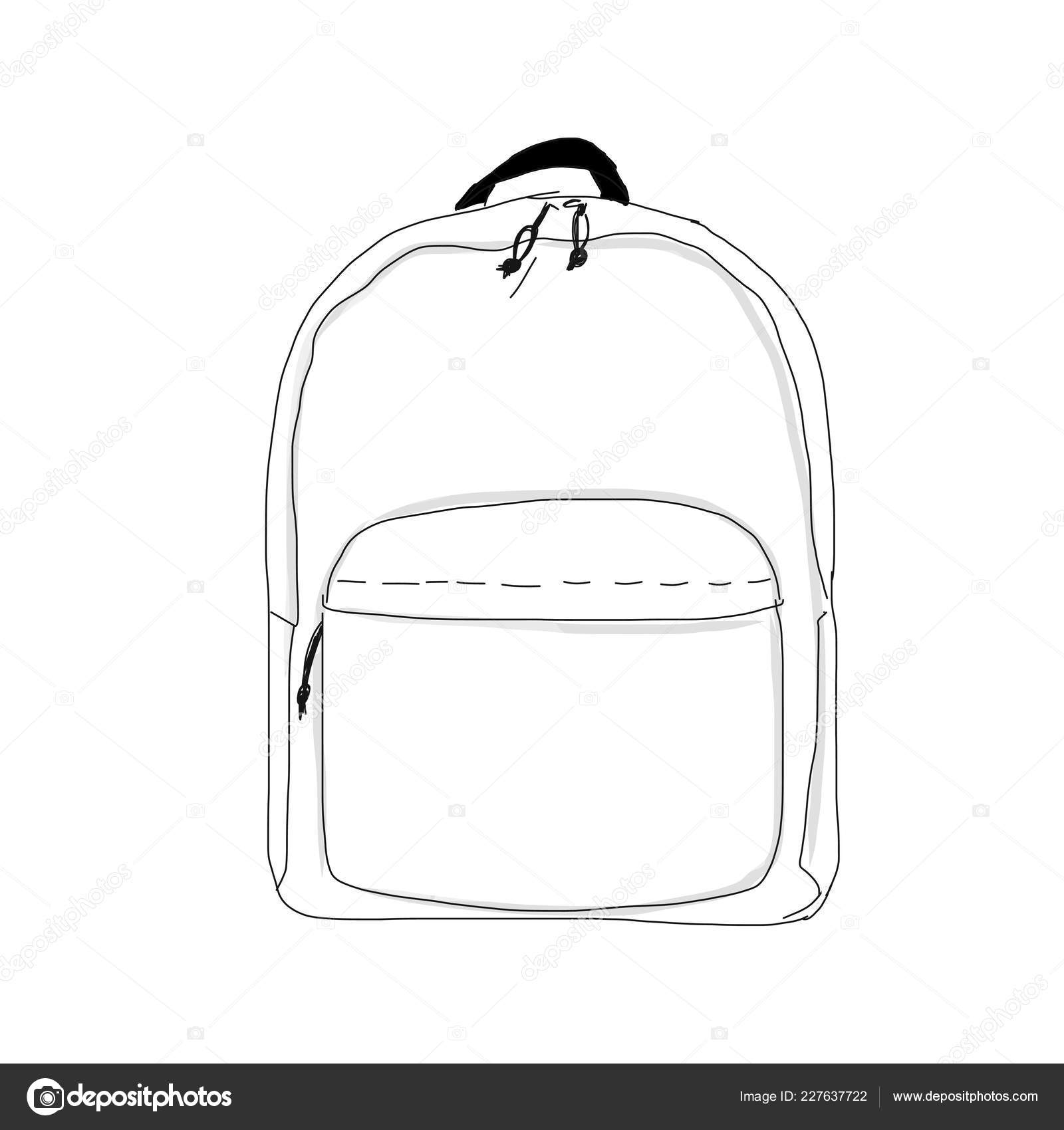 Download Backpack Mockup Sketch For Your Design Vector Image By C Kudryashka Vector Stock 227637722