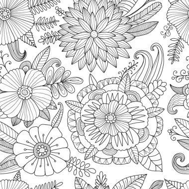 Çiçeksiz desen, tasarımın için çizim.