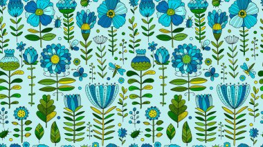 Çiçek çayır, tasarımınız için seamless modeli