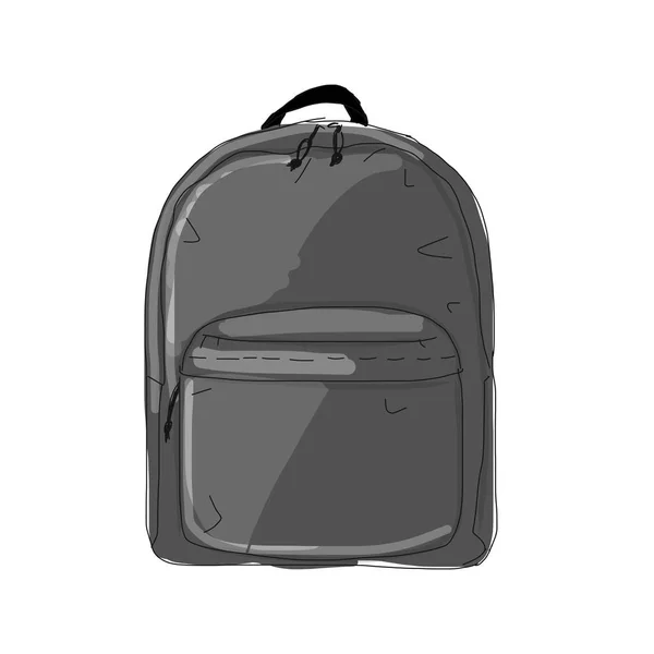 Backpack mockup, sketch for your design — Stock Vector