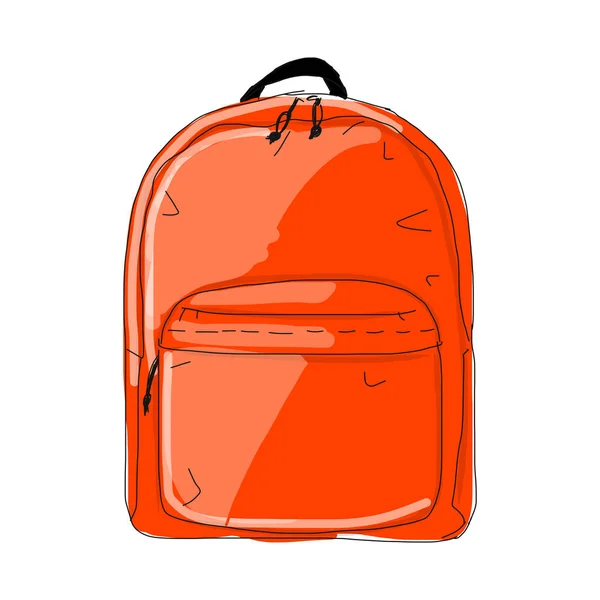 Макет рюкзака, ескіз вашого дизайну — стоковий вектор