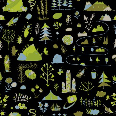 Vahşi alan, doğa tasarımınız için seamless modeli