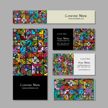 Kartvizit tasarım, etnik vintage süsleme