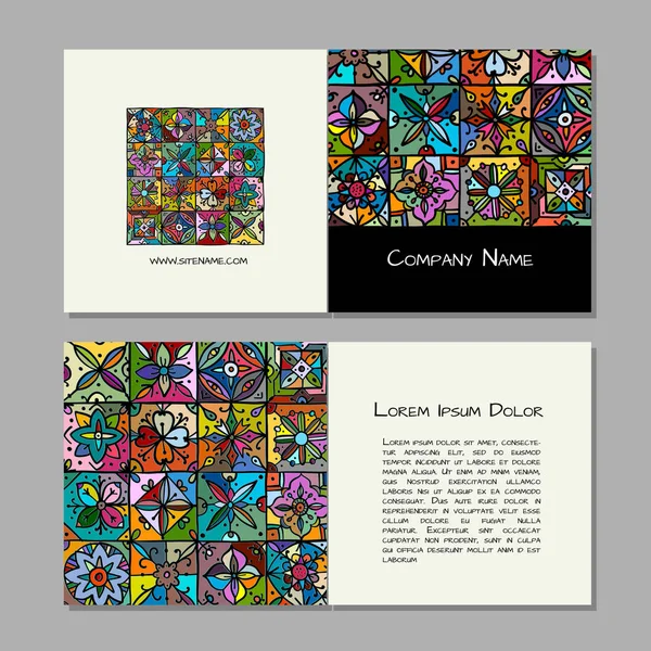 Diseño de portada de libro, ornamento vintage étnico — Vector de stock