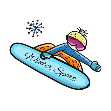 Snowboard, kroki tasarımınız için. Vektör çizim