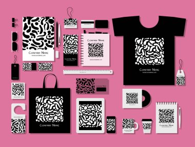 Kurumsal düz mock-up şablon arka plan. Vektör çizim