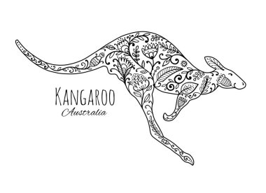 Download Kangaroo Ornate Free Vector Eps Cdr Ai Svg Vector Illustration Graphic Art
