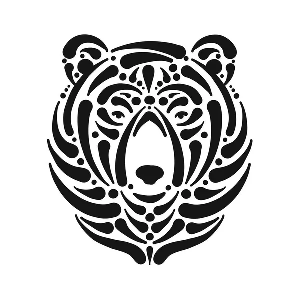 Bear face, skica pro váš design — Stockový vektor