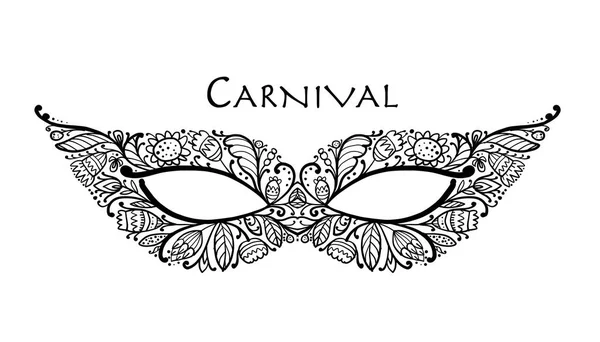 Karneval venezianische Maske dekorativ für Ihr Design — Stockvektor