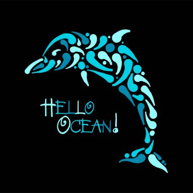 Yunus süslü logosu, tasarımınız için kroki