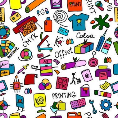 Basım evi, tasarımınız için seamless modeli