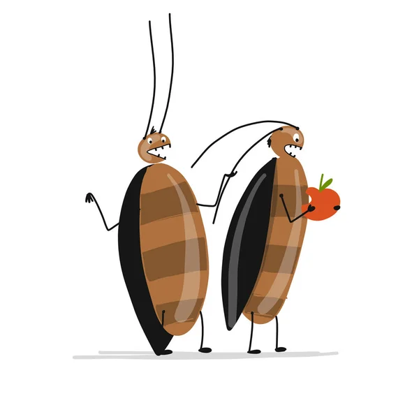 Zabawny karaluchy do projektowania — Wektor stockowy