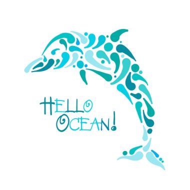 Yunus süslü logosu, tasarımınız için kroki