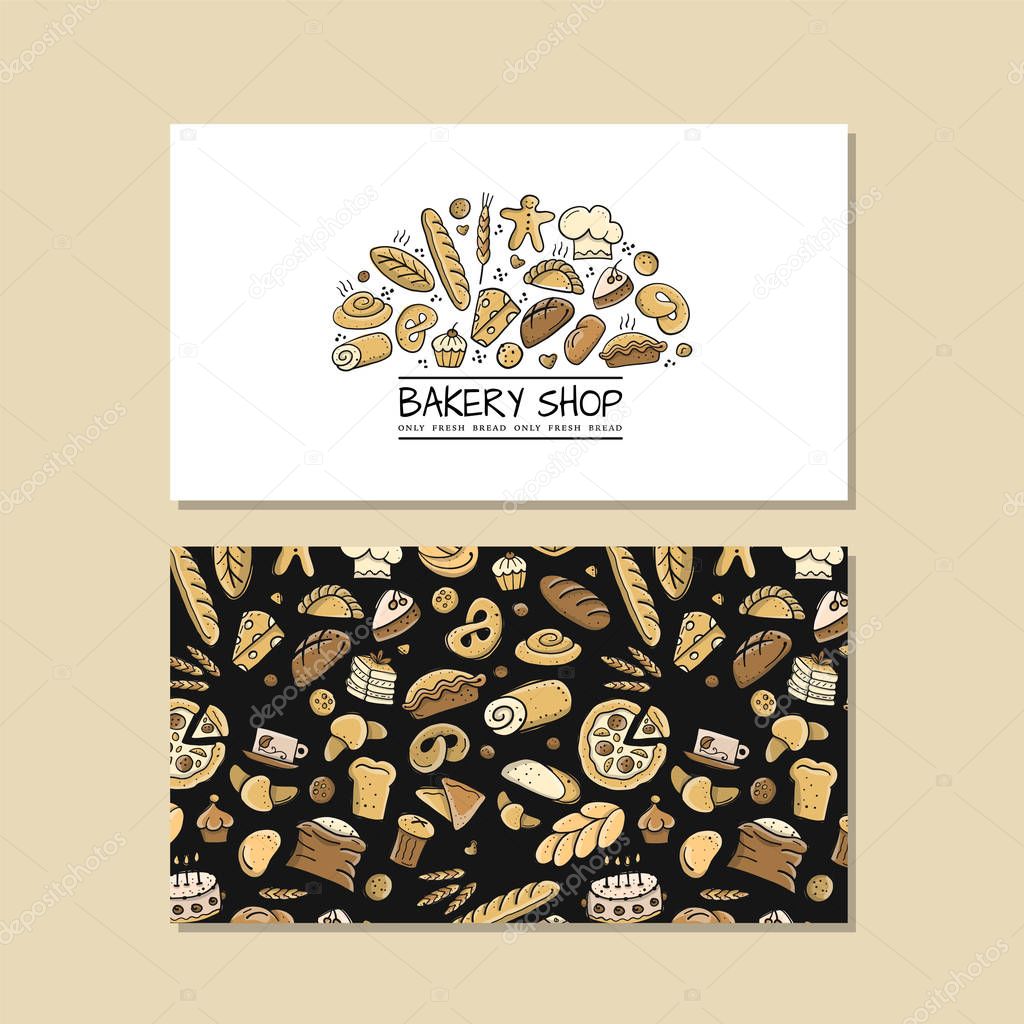 Business cards, design idea for bakery company