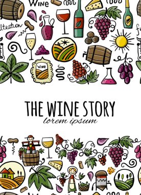 Şaraphane, tasarımınız için seamless modeli