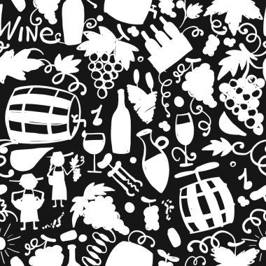 Şaraphane, tasarımınız için seamless modeli