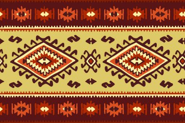 Oryantal mozaik halı ile geleneksel halk geometrik ornamen. Seamless modeli