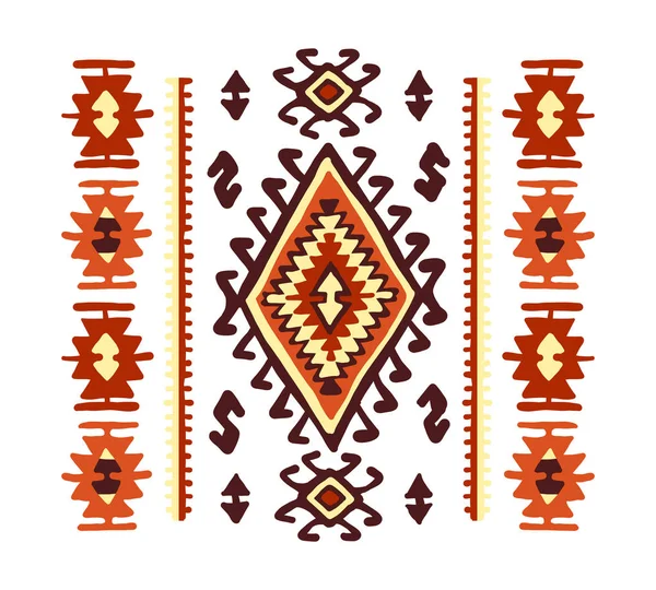 Східний мозаїчний килим з традиційними народними геометричними або знаменними. Безшовний візерунок — стоковий вектор