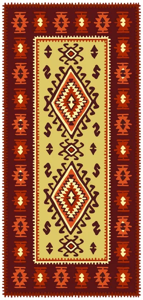 Tapete de mosaico oriental colorido com ornamen geométrico popular tradicional — Vetor de Stock